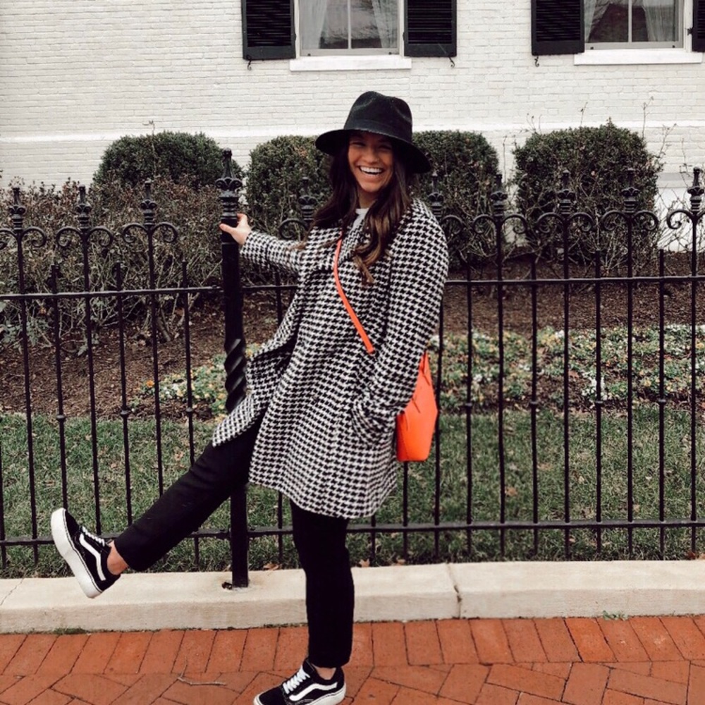 Forever 21 Houndstooth Peacoat
